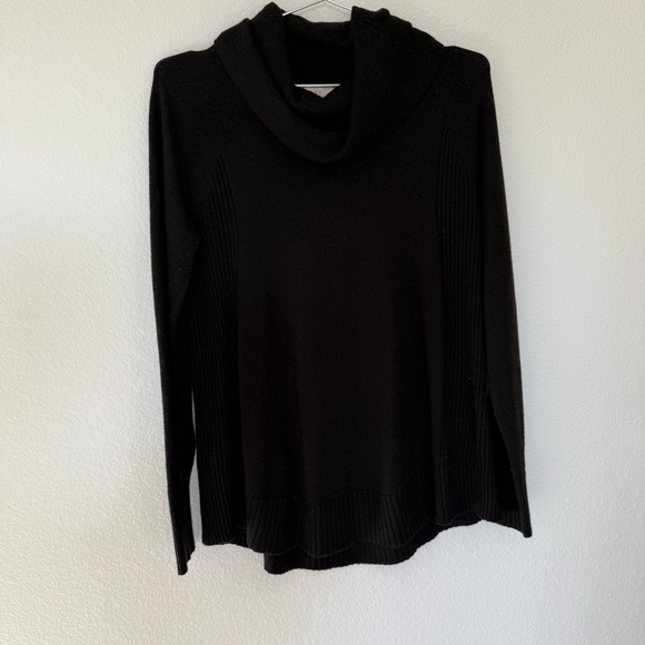 Ann Taylor Loft Black Cowlneck Sweater Size Small - Picture 1 of 5